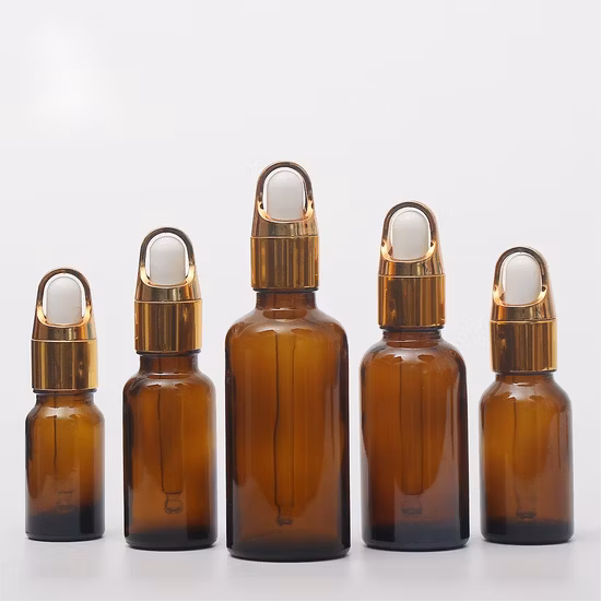 Flacons compte-gouttes en verre d'huile essentielle de soins personnels de 10 ml