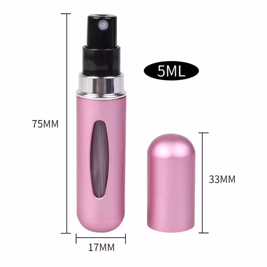 Flacon pulvérisateur de parfum en aluminium en métal de 5 ml