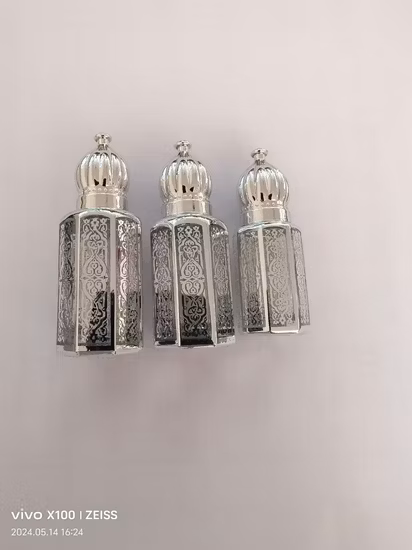 Attar Oud – flacons de parfum en verre et métal Zamak, huile essentielle, 12ml, 10ml