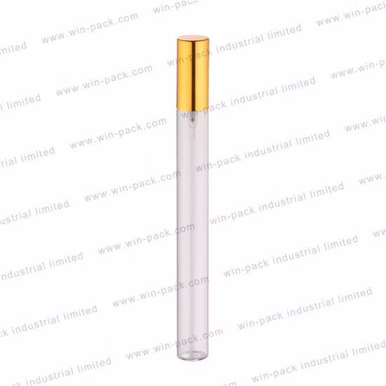 Bouteille en verre pulvérisateur avec bouchon en plastique, bouchon métallique, couleur rouge transparente, couleur bleue unie, emballage cosmétique, 3ml, 5ml, 8ml, 10ml
