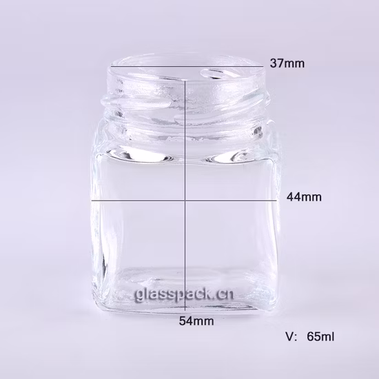 Pot en verre de miel carré clair vide en gros Pots en verre Frascos de Vidrio avec couvercles pour pot de cornichon, pot de miel, récipients alimentaires
